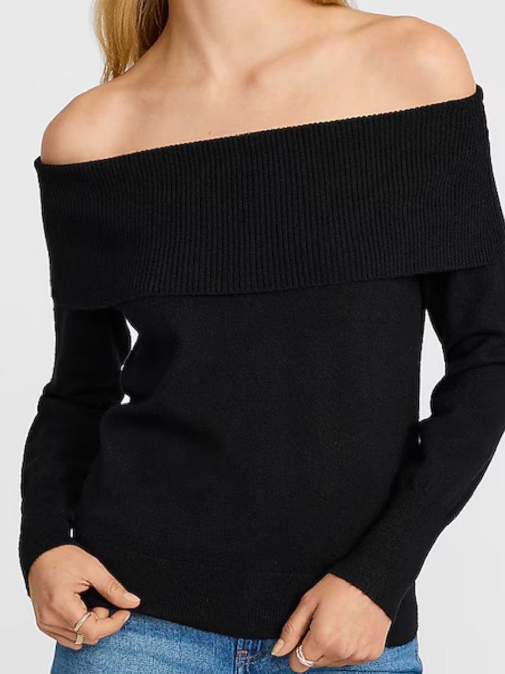 Express Off-Shoulder Sweater - Picture 1 of 3